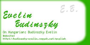 evelin budinszky business card